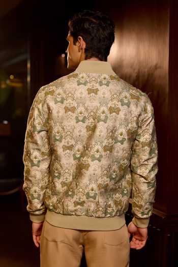 Asuka Regal Damask Embroidered Bomber Jacket 