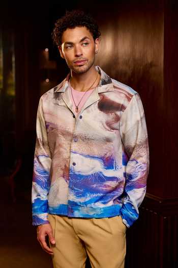 Shop_Asuka_Mauve Tigene Fluid Aura Printed Shacket _Online_at_Aza_Fashions
