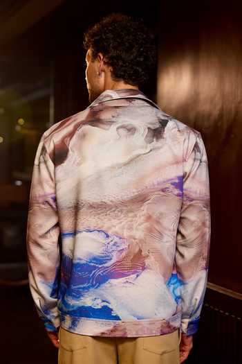 Asuka Fluid Aura Printed Shacket 