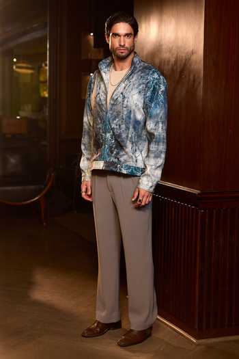 Buy_Asuka_Grey Tigene Frost Canopy Printed Bomber Jacket _Online_at_Aza_Fashions