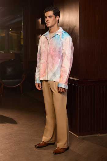 Asuka_Pink Tigene Pastel Tide Printed Bomber Jacket _Online_at_Aza_Fashions