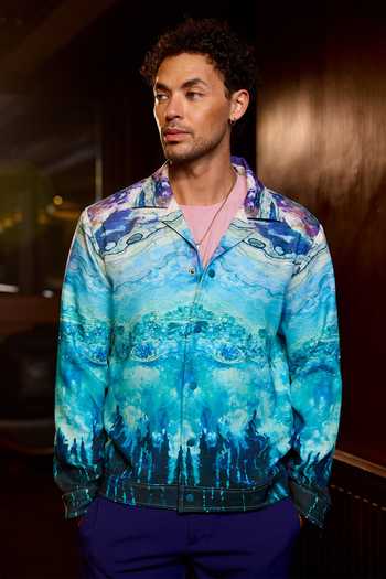 Asuka Crystal Lagoon Printed Shacket