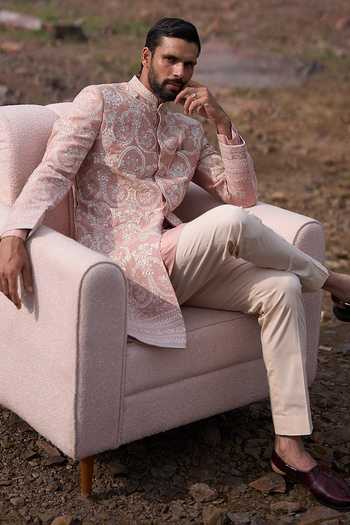Anushree Reddy Victorian Embroidered Sherwani Set 