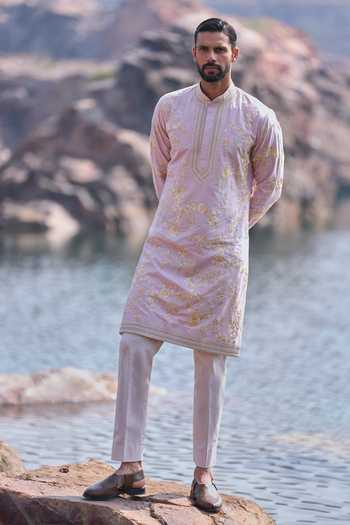 Anushree Reddy Lilac Flying Humming Bird Kurta Set