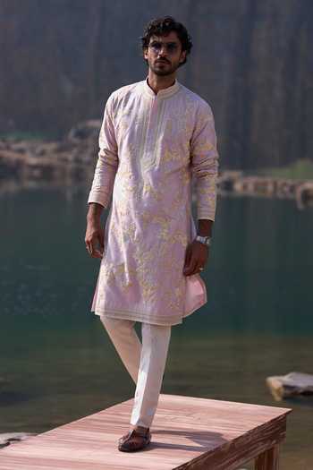 Anushree Reddy Lilac Flying Humming Bird Kurta Set