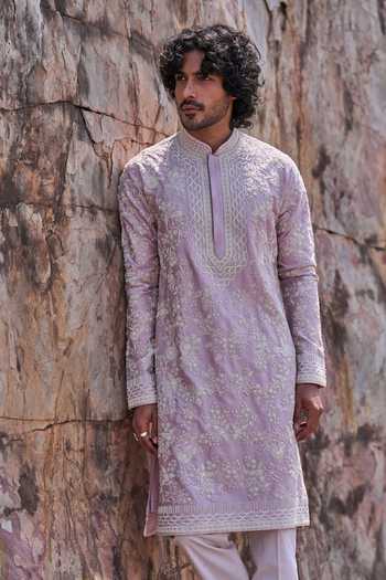 Anushree Reddy Lilac Mallow Kurta Set