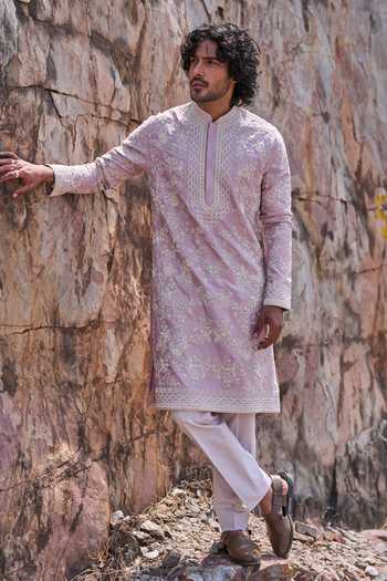 Anushree Reddy Lilac Mallow Kurta Set