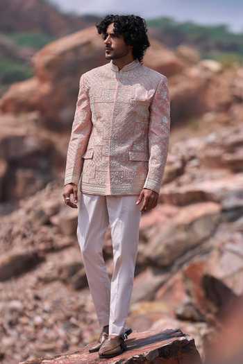 Anushree Reddy Datura Zardozi Work Bandhgala Set