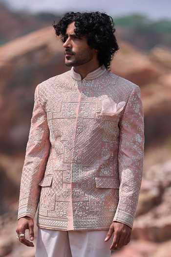 Anushree Reddy Datura Zardozi Work Bandhgala Set