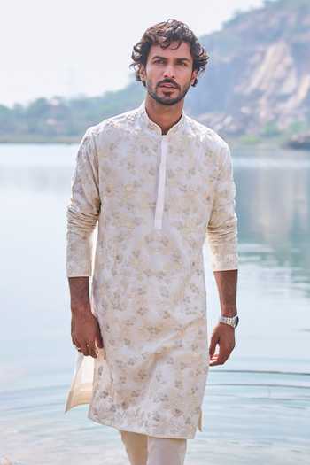 Anushree Reddy French Knot Floral Kurta Set