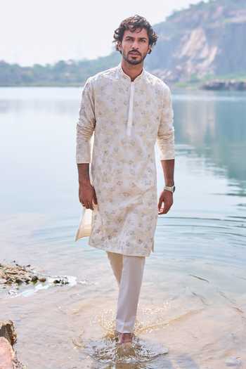 Anushree Reddy French Knot Floral Kurta Set