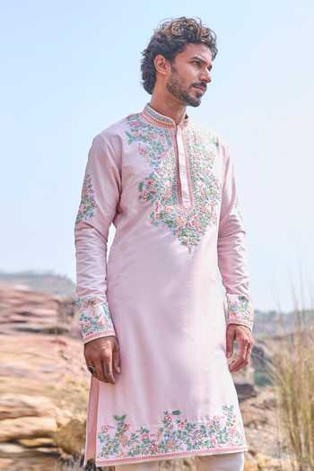 Anushree Reddy Voilet Creeper Multi Thread Kurta Set