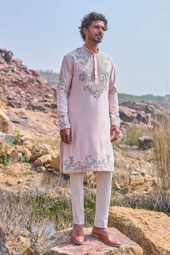 Anushree Reddy Voilet Creeper Multi Thread Kurta Set