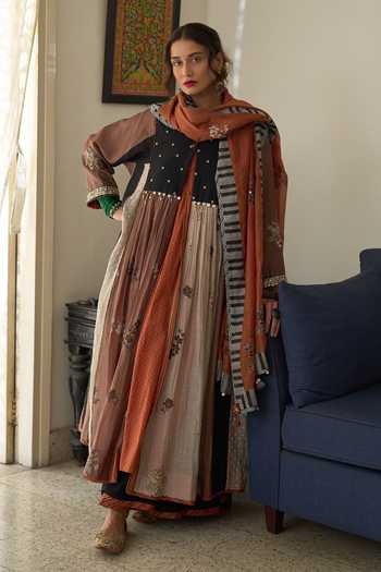 Swatti Kapoor Aria Hand Block Print Anarkali Set