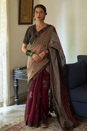 Swatti Kapoor Malti Block Print Saree With Naina Blouse