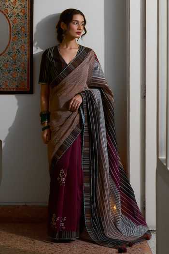 Swatti Kapoor Malti Block Print Saree With Naina Blouse