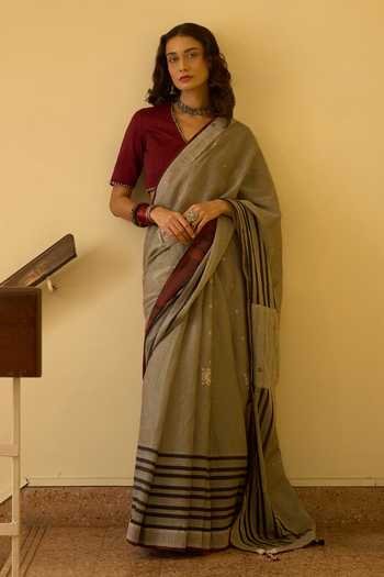 Swatti Kapoor Sudha Handwoven Saree With Janki Blouse