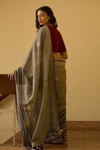 Swatti Kapoor Sudha Handwoven Saree With Janki Blouse