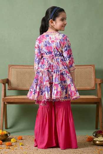 Petite Pomme Printed Kurta & Gharara Set 