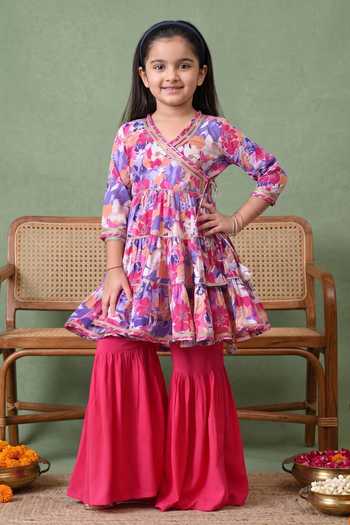 Petite Pomme Printed Kurta & Gharara Set 