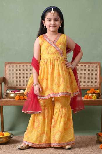 Petite Pomme Printed Kurta Sharara Set 