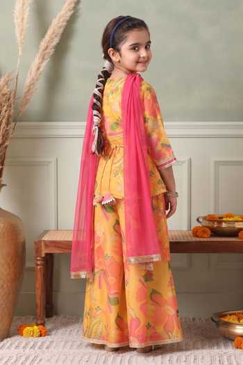 Petite Pomme Floral Print Kurta Palazzo Set 