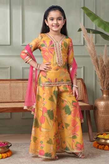 Petite Pomme Floral Print Kurta Palazzo Set 