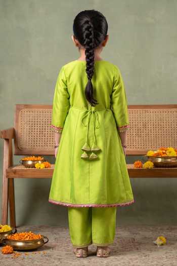 Petite Pomme Embroidered Kurta Set