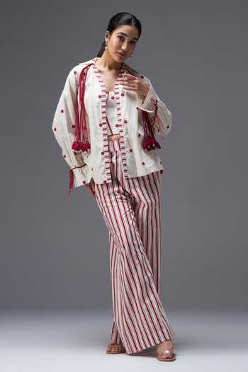 Aaroh By Dolly Hand Block Print Shirt & Palazzo Set 