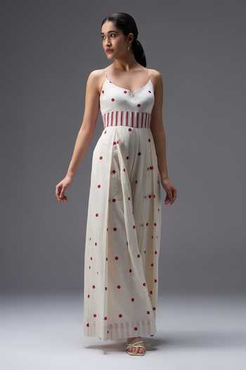 Aaroh By Dolly Pure Cotton Polka Dot Print Jumpsuit 