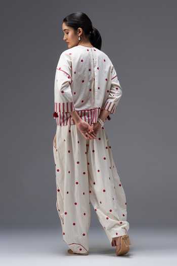 Aaroh By Dolly Cotton Hand Block Print Pant 