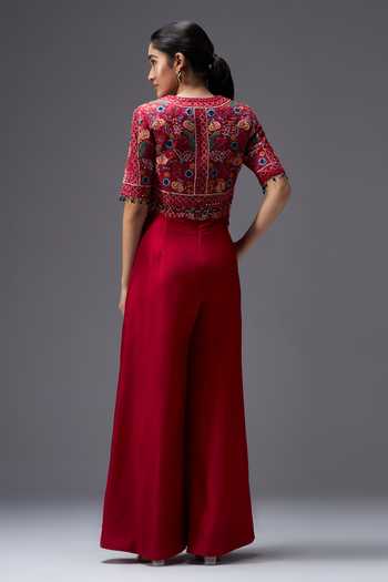 Aaroh By Dolly Ratan Mahal Jumpsuit With Embroidered Jacket 