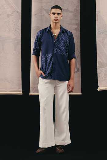 Twenty Nine Blue Silk Bandhani Pattern Kurta Online at Aza Fashions Twenty Nine_Blue Silk Bandhani Pattern Kurta _Online_at_Aza_Fashions