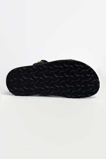 Heel Your Sole Black Blaze Flats Online at Aza Fashions Heel Your Sole_Black Blaze Flats _Online_at_Aza_Fashions