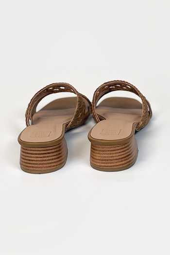 Shop Heel Your Sole Brown Jazz Braided Heels Online at Aza Fashions Shop_Heel Your Sole_Brown Jazz Braided Heels _Online_at_Aza_Fashions