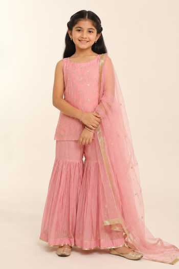 Charu Makkar Tissue Chanderi Kurta Gharara Set 