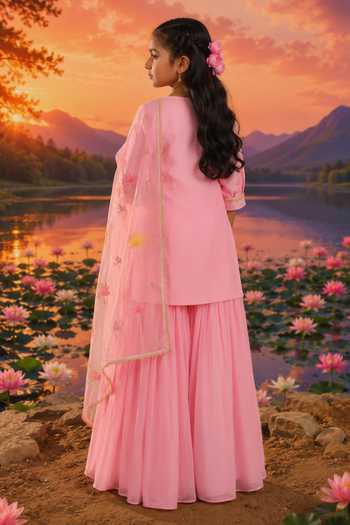Charu Makkar Embroidered Kurta Sharara Set