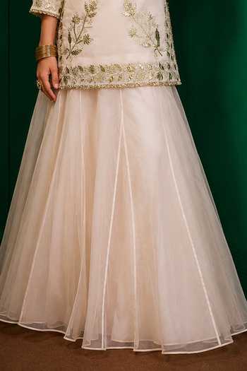 Buy Charu Makkar Ivory Organza Embroidered Kurta Sharara Set Online at Aza Fashions Buy_Charu Makkar_Ivory Organza Embroidered Kurta Sharara Set _Online_at_Aza_Fashions
