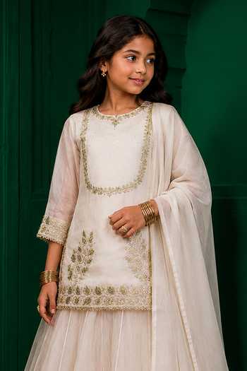 Shop Charu Makkar Ivory Organza Embroidered Kurta Sharara Set Online at Aza Fashions Shop_Charu Makkar_Ivory Organza Embroidered Kurta Sharara Set _Online_at_Aza_Fashions