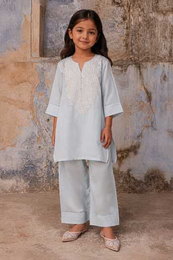 Charu Makkar Embroidered Kurta & Palazzo Set