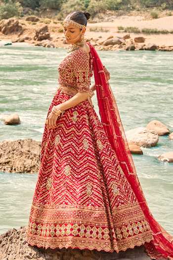 Nitika Gujral Scarlet Heirloom Bridal Lehenga Set