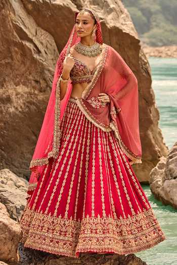 Nitika Gujral Antique Zardozi Work Bridal Lehenga Set