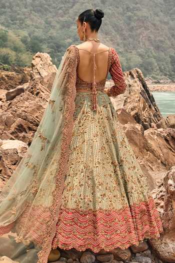 Nitika Gujral Misty Sage Lehenga Set 