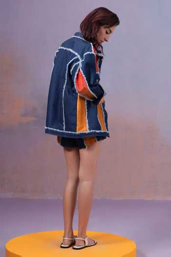 Ananya Agrawal Label Rangeen Oversized Denim Jacket 