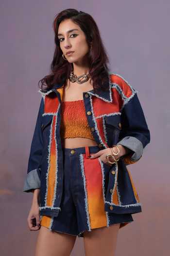 Ananya Agrawal Label Rangeen Oversized Denim Jacket 