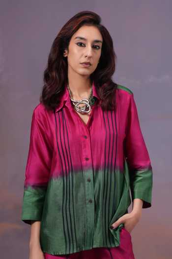 Ananya Agrawal Label Rangeen Hand Dyed Shirt 