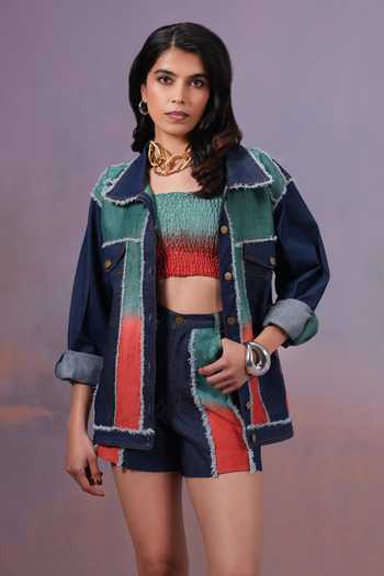 Ananya Agrawal Label Rangmaya Oversized Denim Jacket 