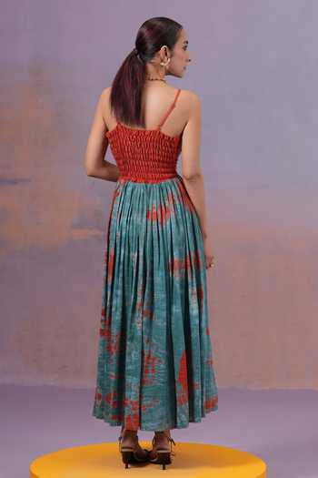 Ananya Agrawal Label Rangmaya Shibori Hand Dyed Dress 