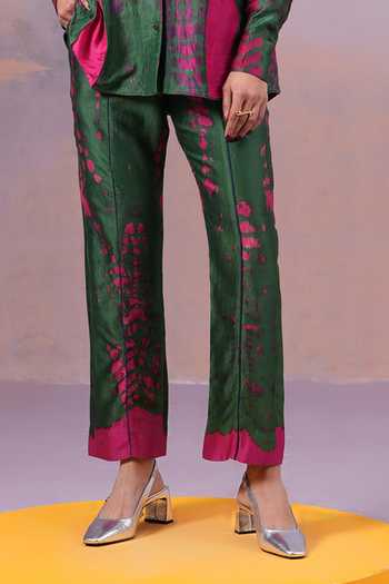 Buy Ananya Agrawal Label Pink Silk, Linen Rangrezi Hand Dyed Trouser Online at Aza Fashions Buy_Ananya Agrawal Label_Pink Silk, Linen Rangrezi Hand Dyed Trouser _Online_at_Aza_Fashions
