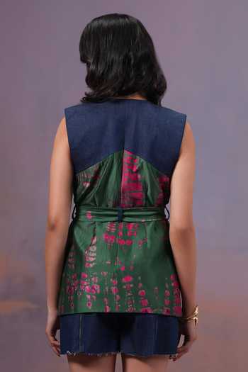 Ananya Agrawal Label Rangrezi Shibori Hand Dyed Jacket 